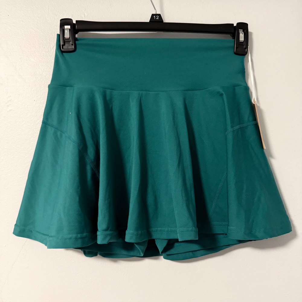 Popflex Active Limitless Twirl Skort Skirt Mermaid Green Teal Womens Large NWT
